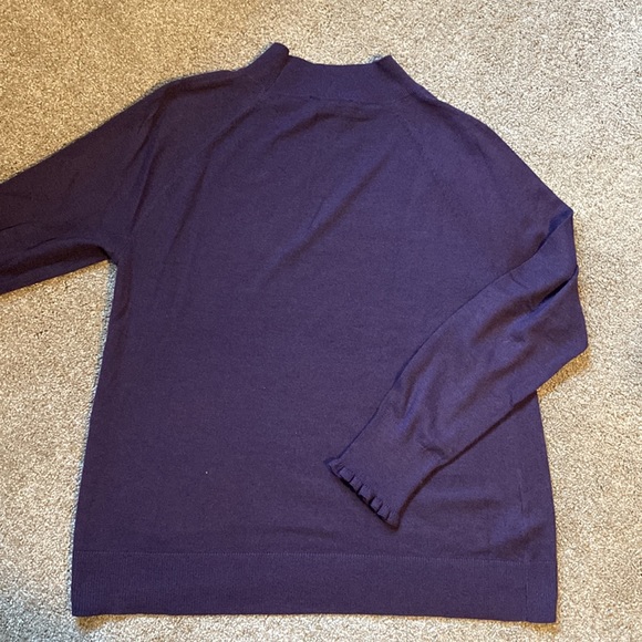 EUC Womens Large Loft High Neck Plum colored Sweater - Picture 6 of 6